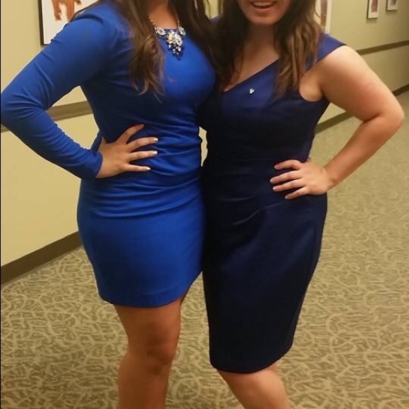 Blue Homecoming Dress (Like New) - Picture 1 of 4